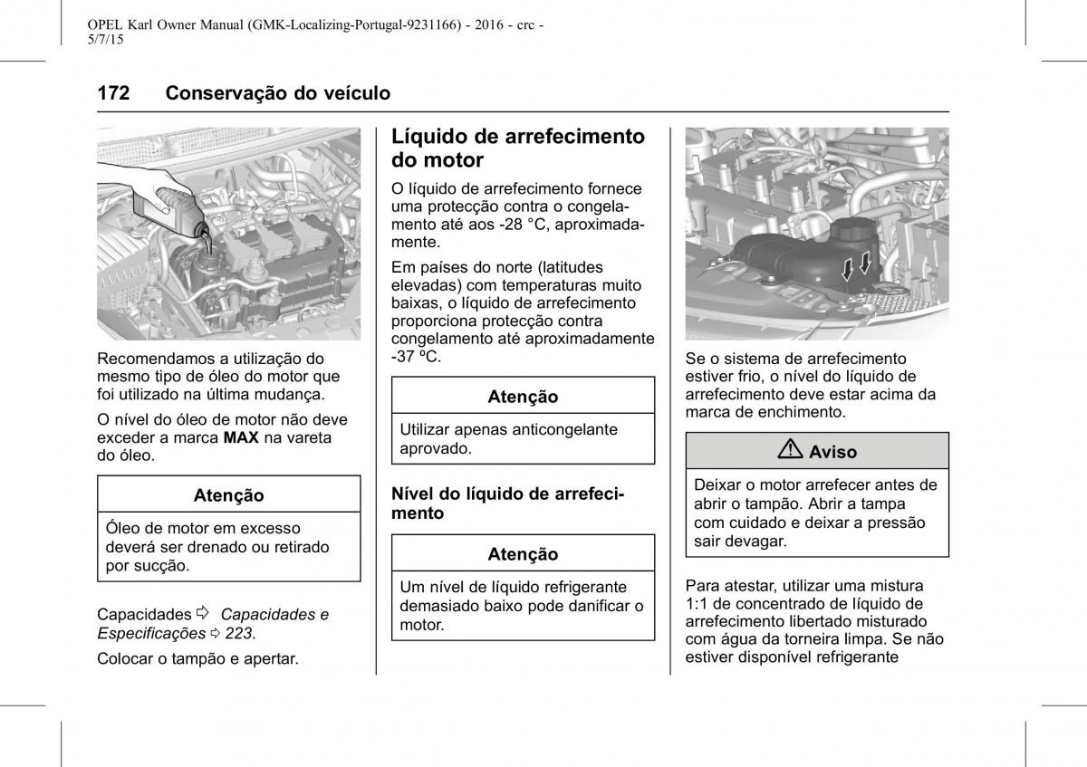 Opel Karl manual del propietario / page 173