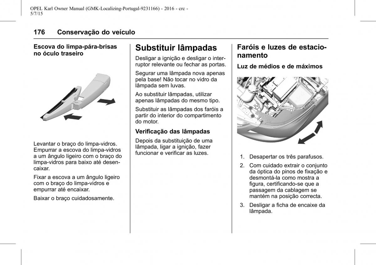 Opel Karl manual del propietario / page 177