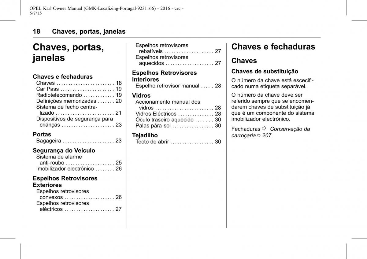 Opel Karl manual del propietario / page 19