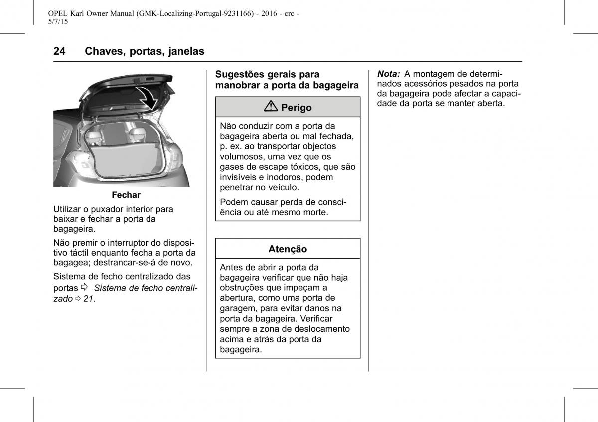 Opel Karl manual del propietario / page 25