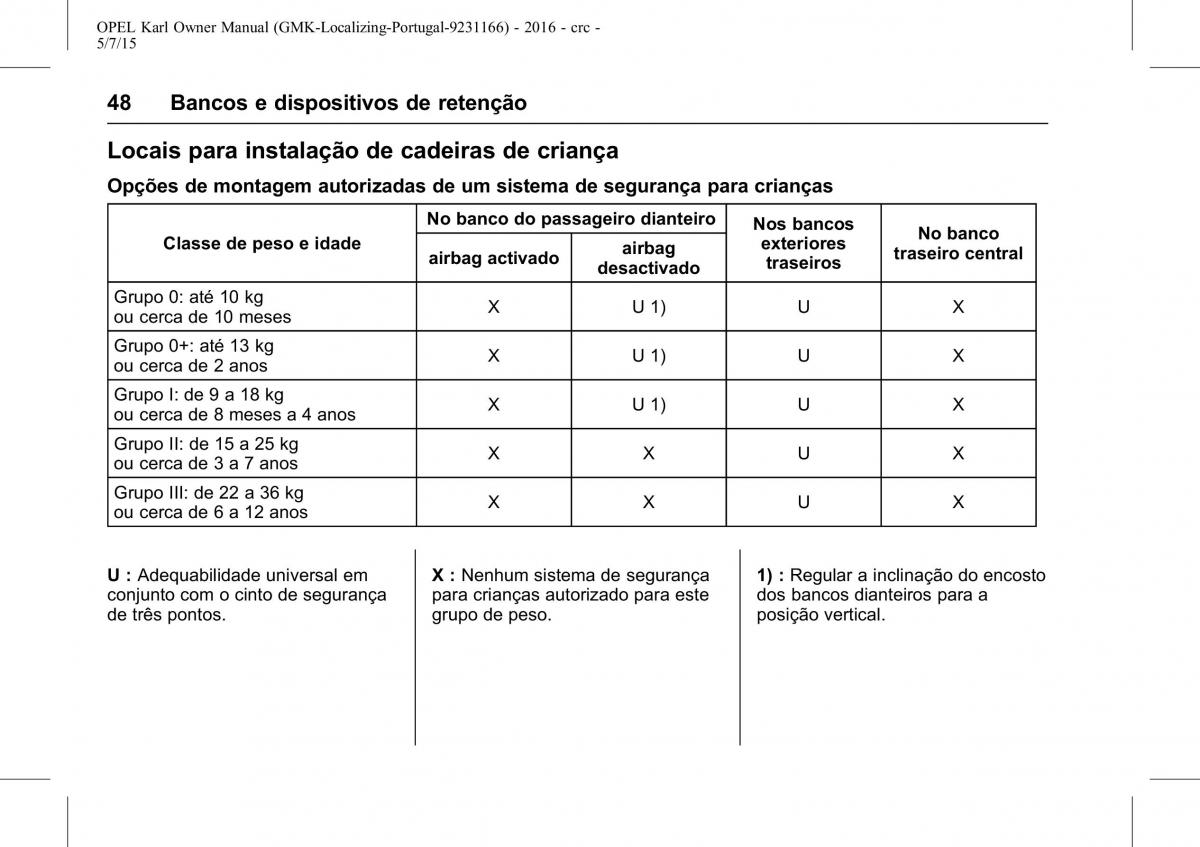 Opel Karl manual del propietario / page 49