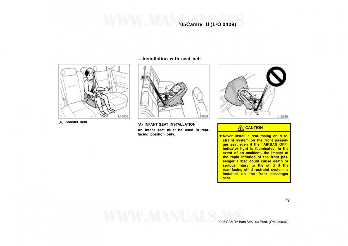 Toyota Camry VI 6 owners manual / page 79