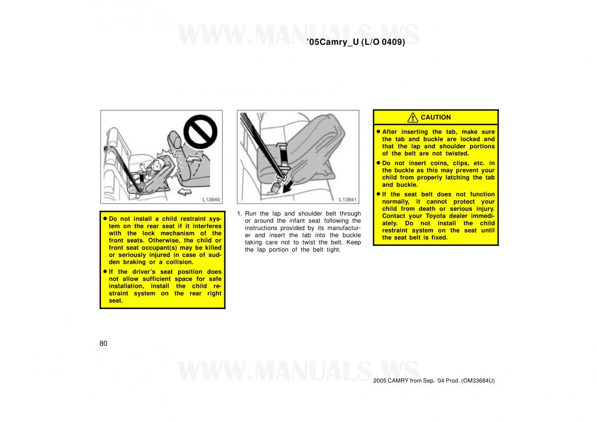 Toyota Camry VI 6 owners manual / page 80