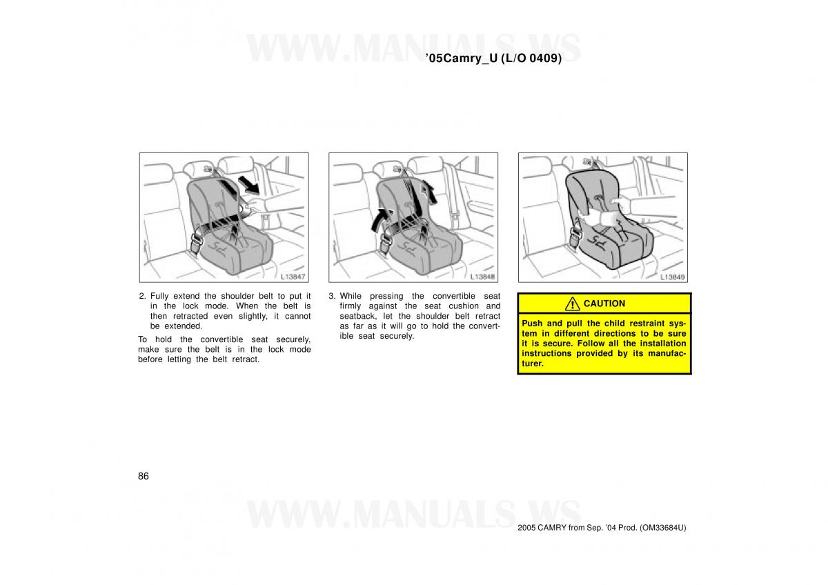 Toyota Camry VI 6 owners manual / page 86