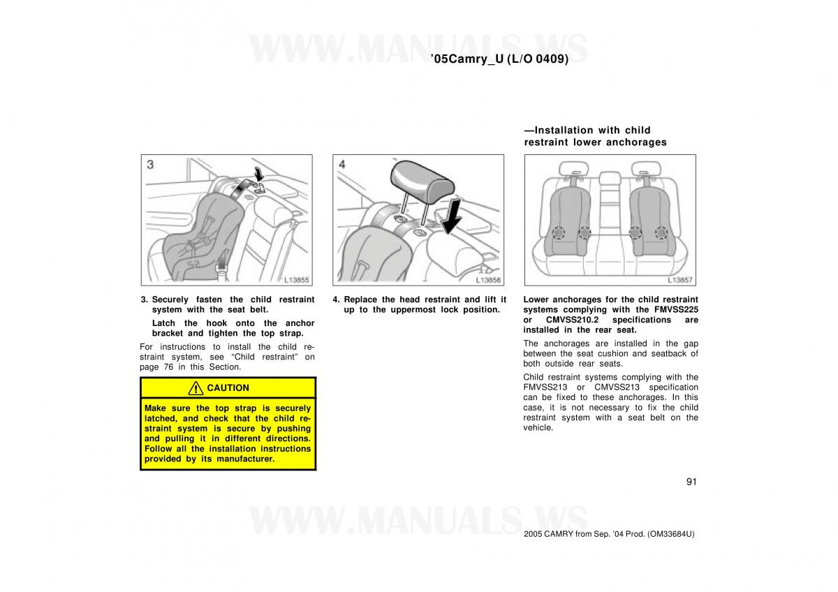 Toyota Camry VI 6 owners manual / page 91