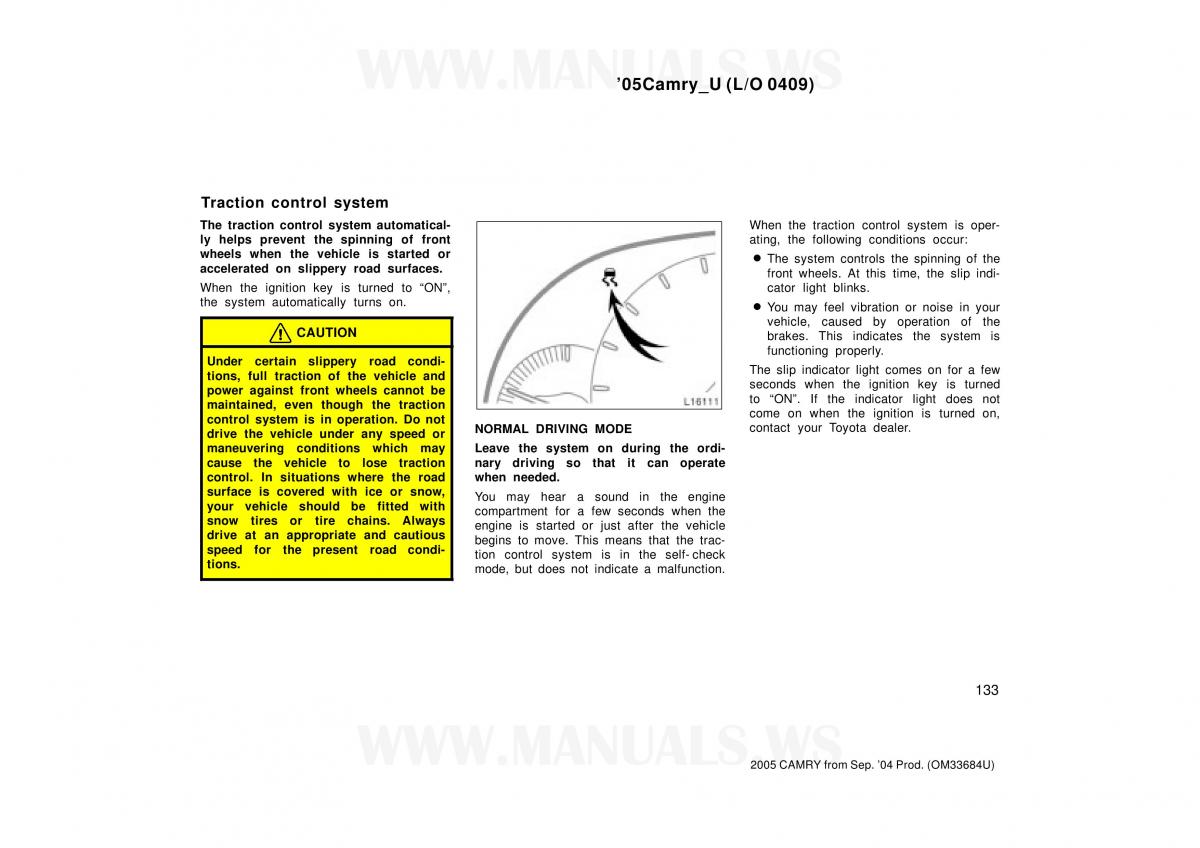 Toyota Camry VI 6 owners manual / page 133