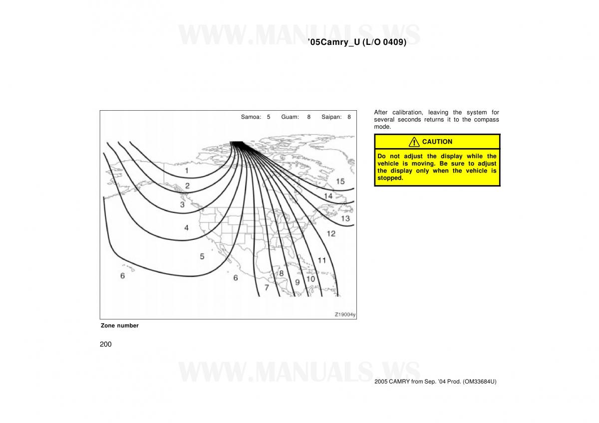 Toyota Camry VI 6 owners manual / page 200