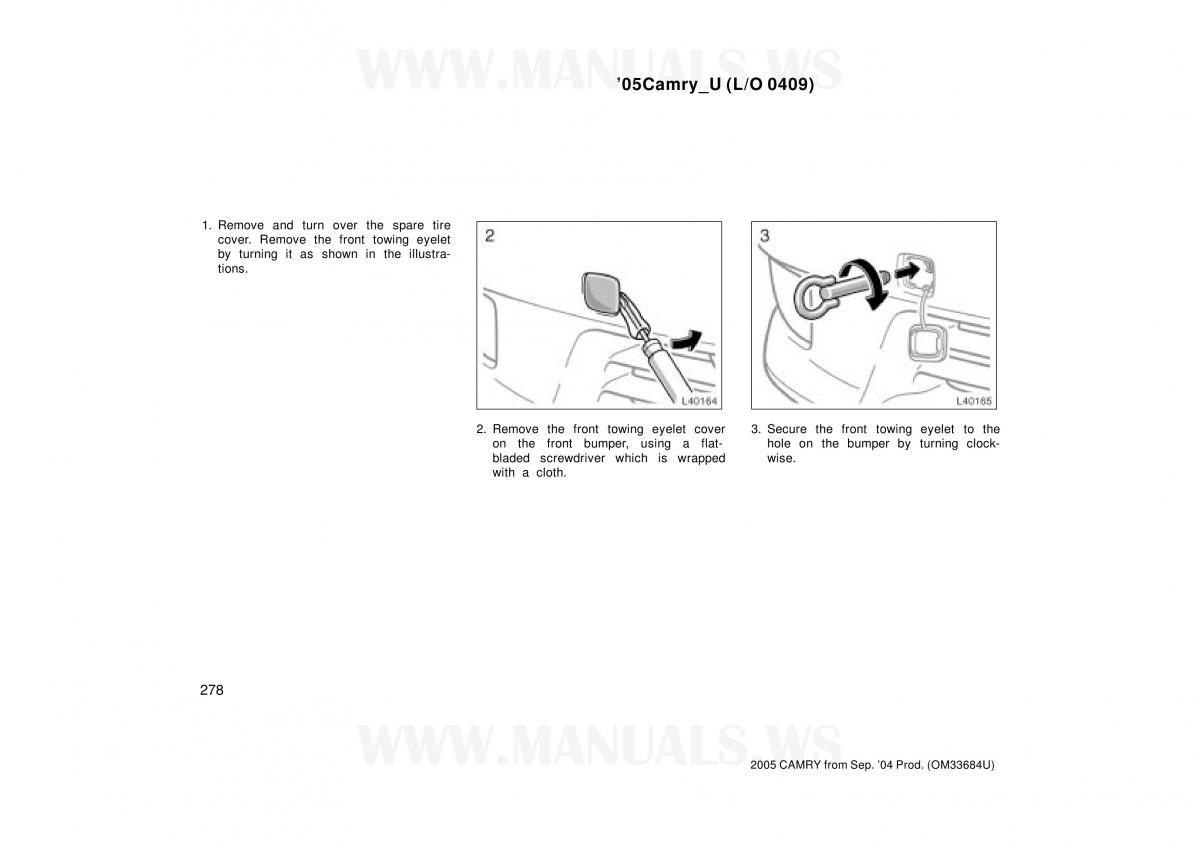 Toyota Camry VI 6 owners manual / page 278