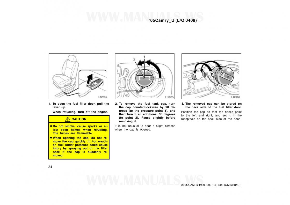 Toyota Camry VI 6 owners manual / page 34