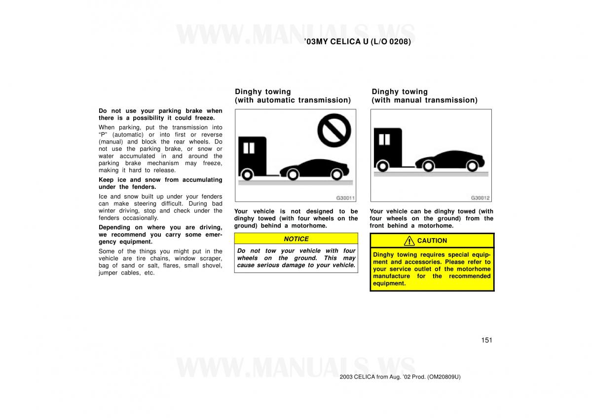 Toyota Celica VII 7 owners manual / page 151