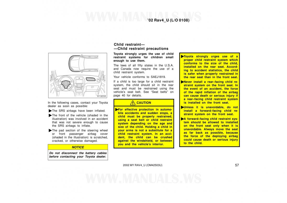 Toyota RAV4 II 2 owners manual / page 57