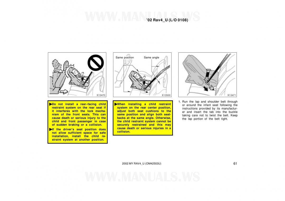 Toyota RAV4 II 2 owners manual / page 61