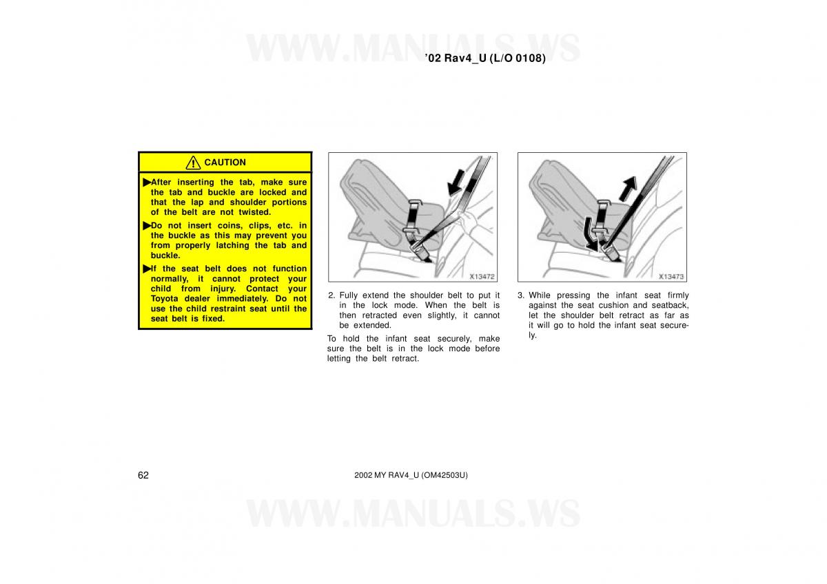 Toyota RAV4 II 2 owners manual / page 62