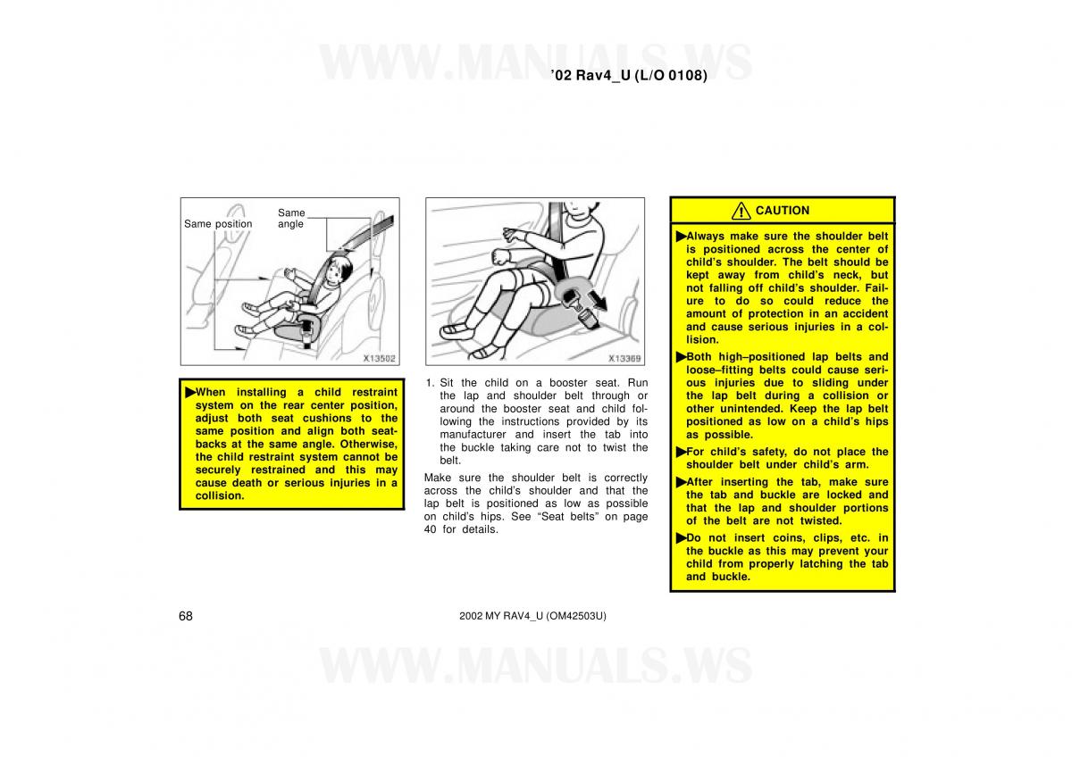 Toyota RAV4 II 2 owners manual / page 68