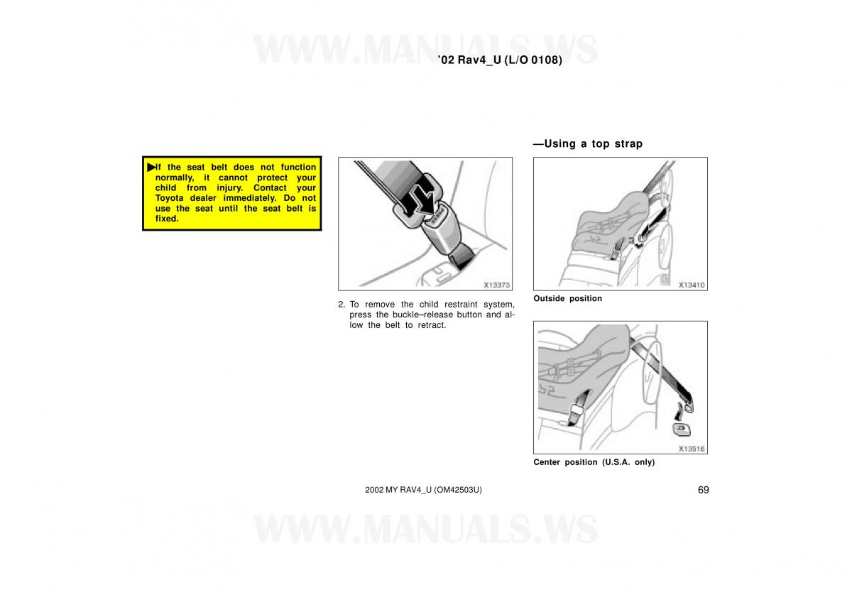 Toyota RAV4 II 2 owners manual / page 69