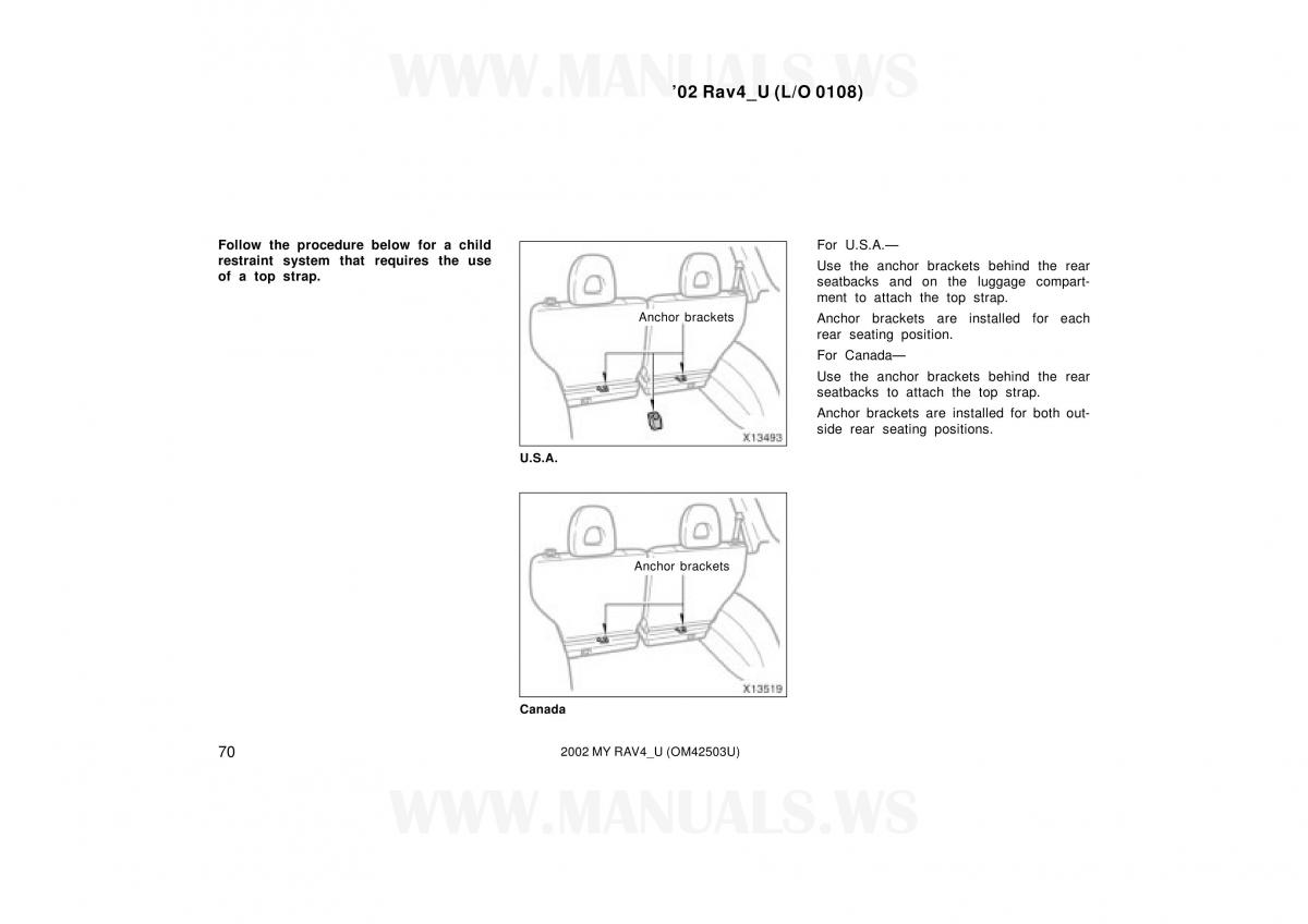 Toyota RAV4 II 2 owners manual / page 70