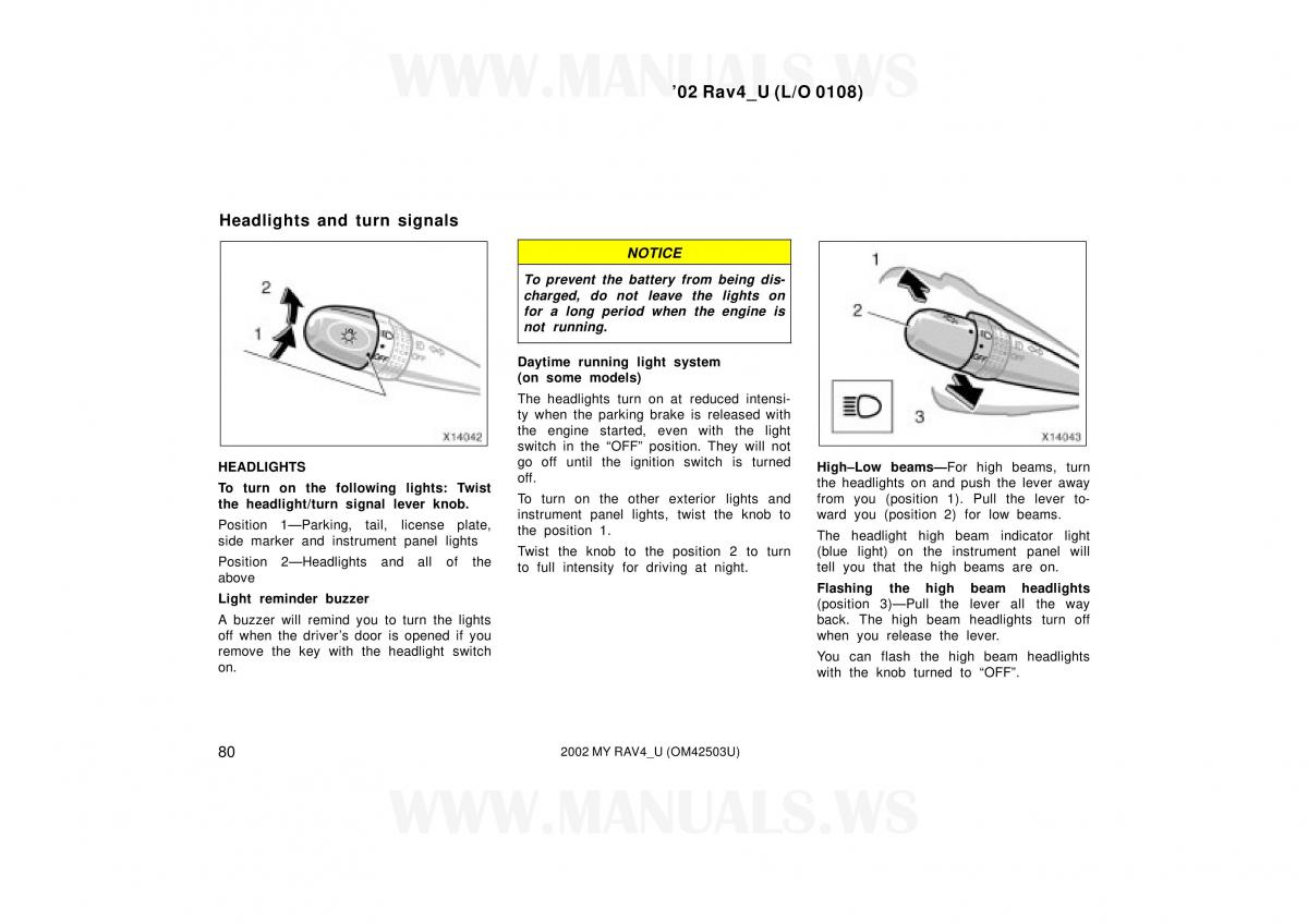 Toyota RAV4 II 2 owners manual / page 80