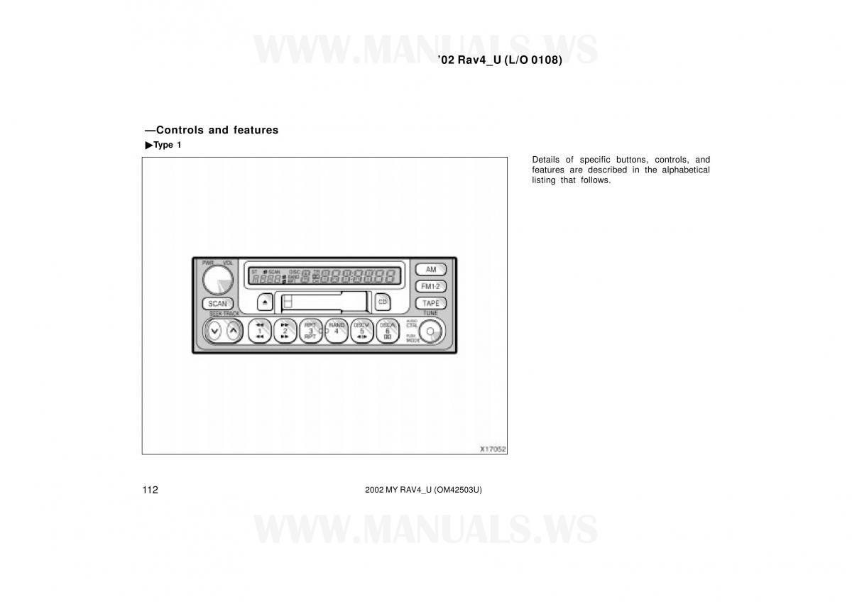 Toyota RAV4 II 2 owners manual / page 112