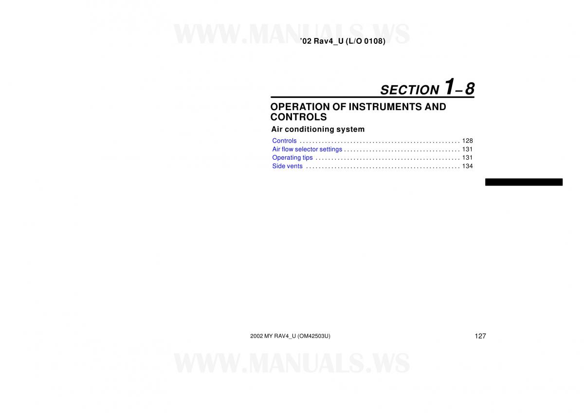 Toyota RAV4 II 2 owners manual / page 127