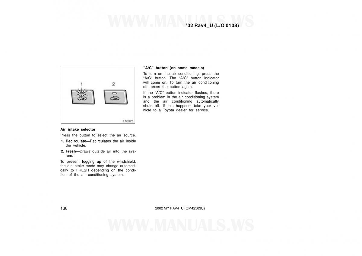 Toyota RAV4 II 2 owners manual / page 130