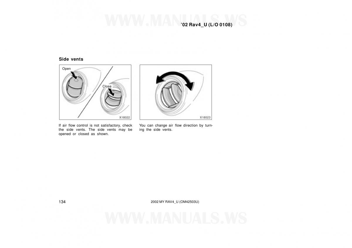 Toyota RAV4 II 2 owners manual / page 134