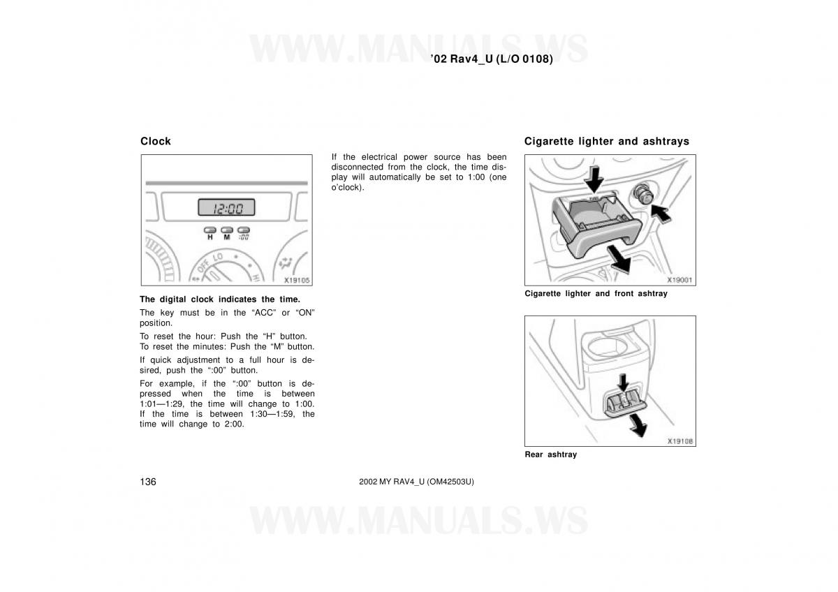 Toyota RAV4 II 2 owners manual / page 136