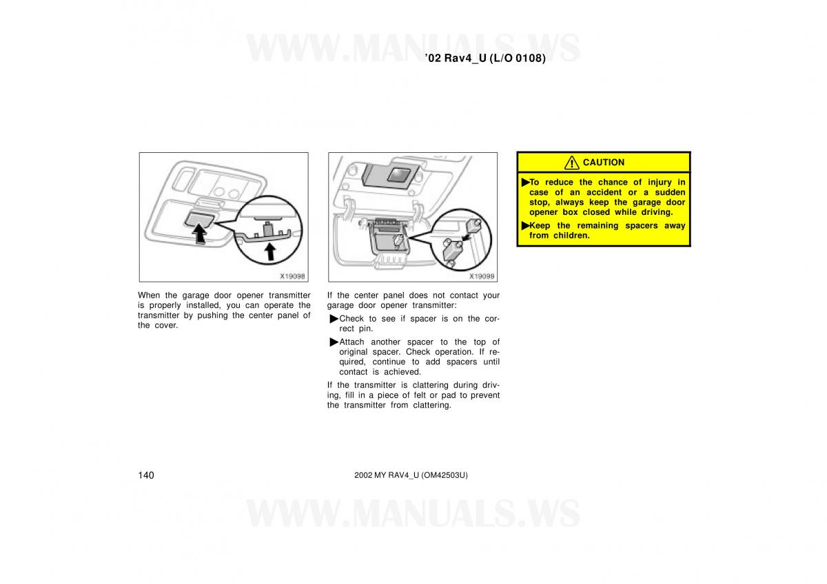 Toyota RAV4 II 2 owners manual / page 140