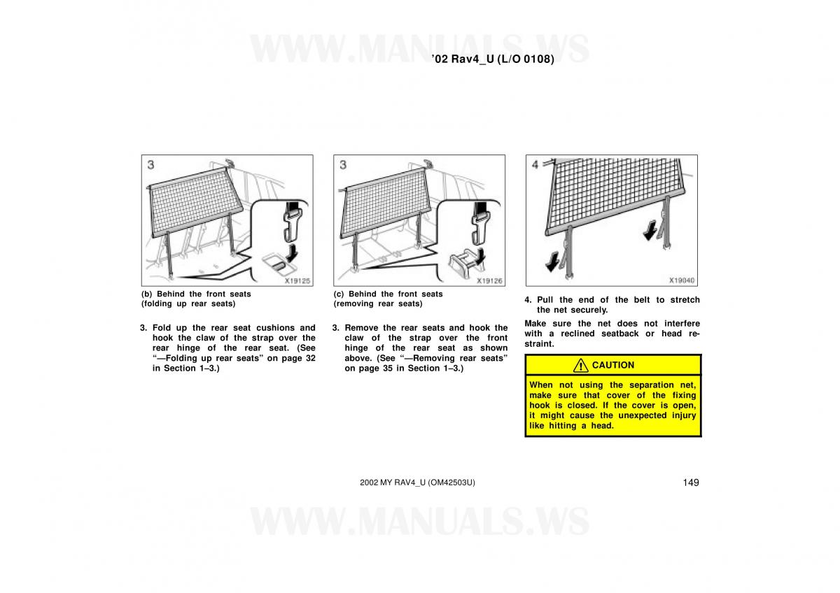 Toyota RAV4 II 2 owners manual / page 149