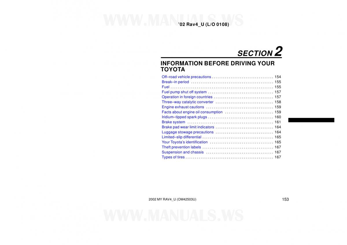 Toyota RAV4 II 2 owners manual / page 153