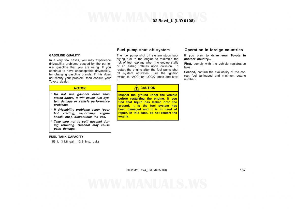 Toyota RAV4 II 2 owners manual / page 157