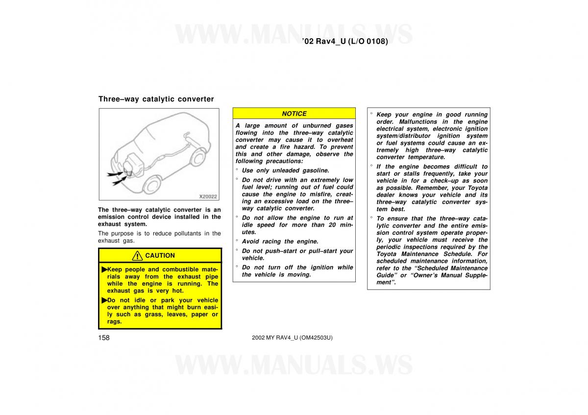 Toyota RAV4 II 2 owners manual / page 158