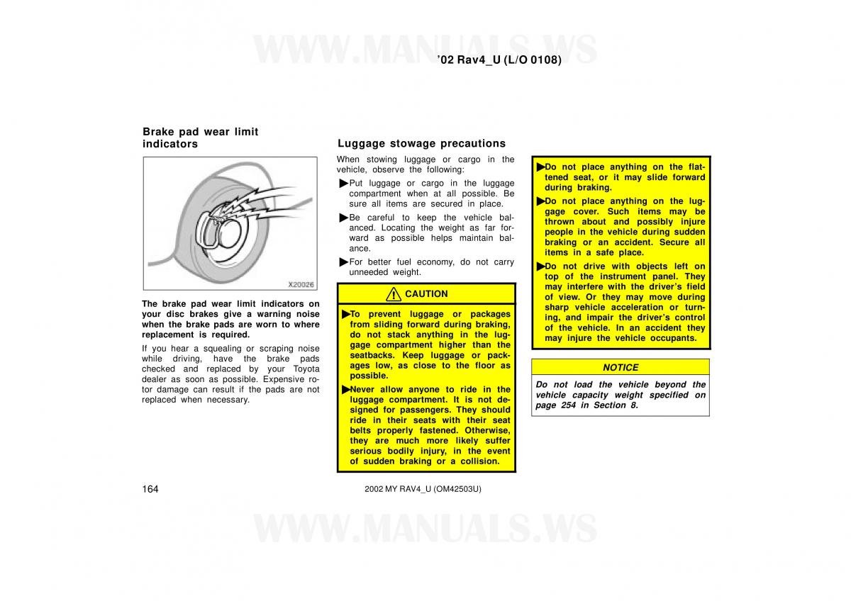 Toyota RAV4 II 2 owners manual / page 164