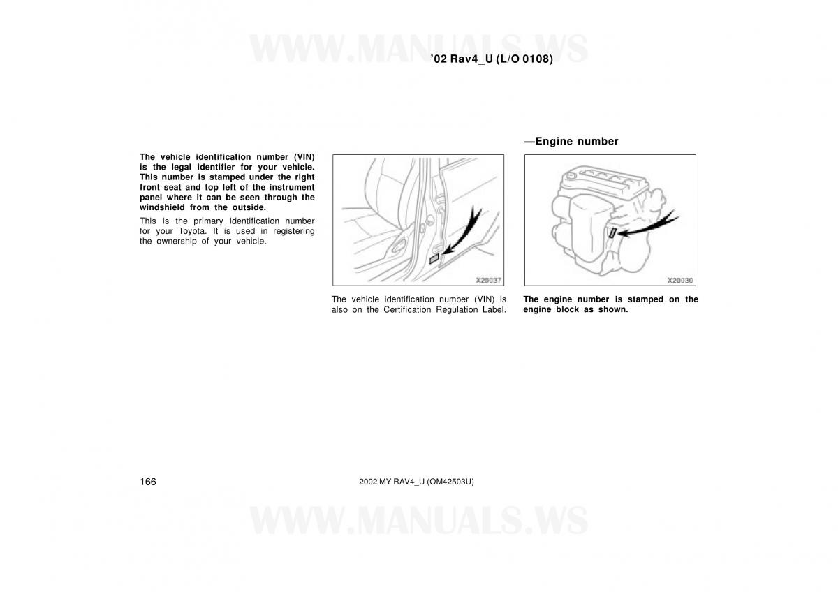 Toyota RAV4 II 2 owners manual / page 166