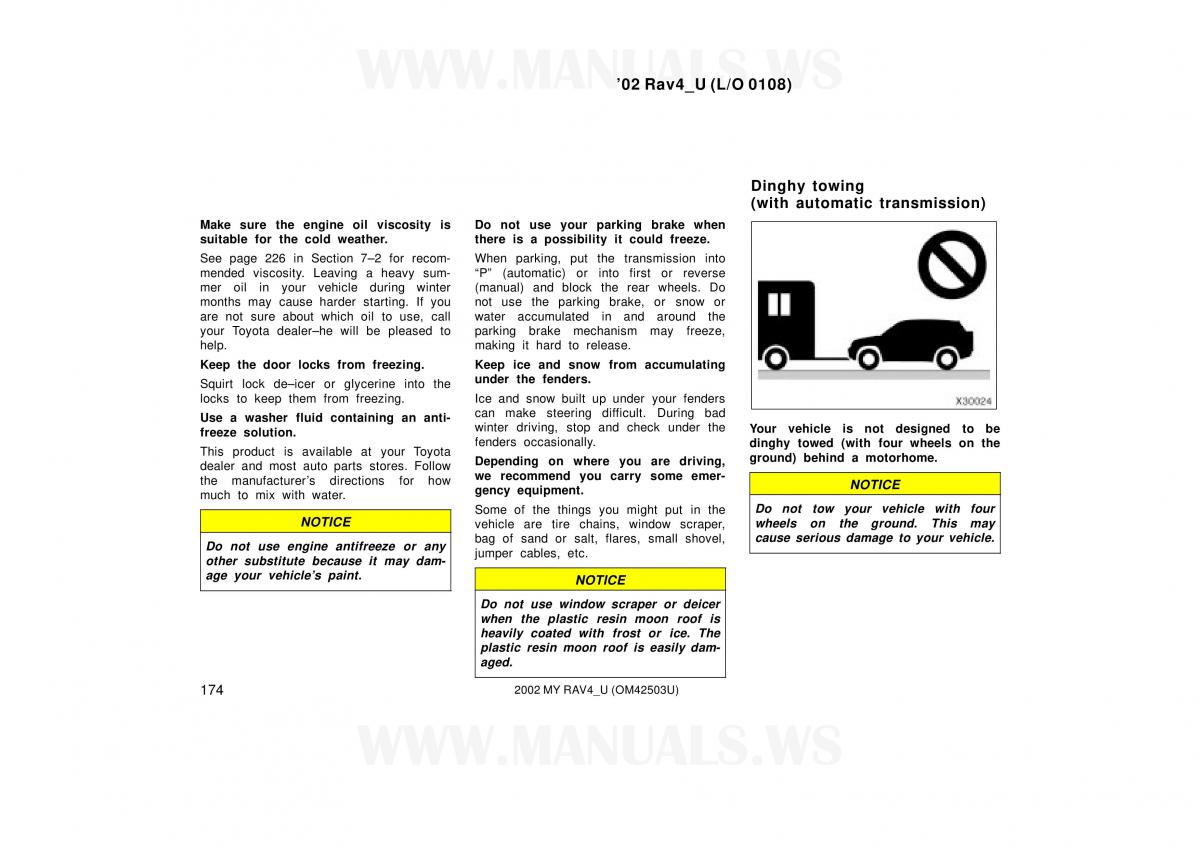 Toyota RAV4 II 2 owners manual / page 174