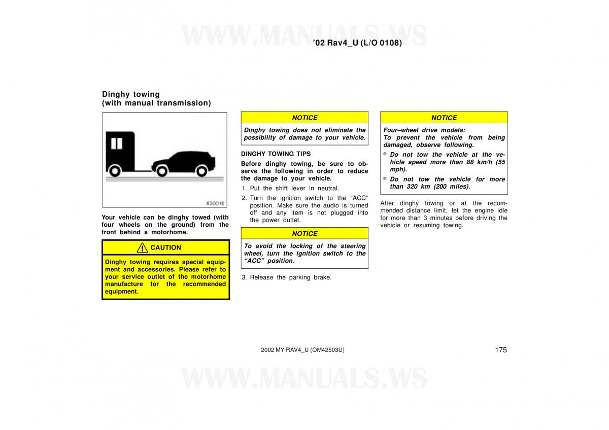 Toyota RAV4 II 2 owners manual / page 175