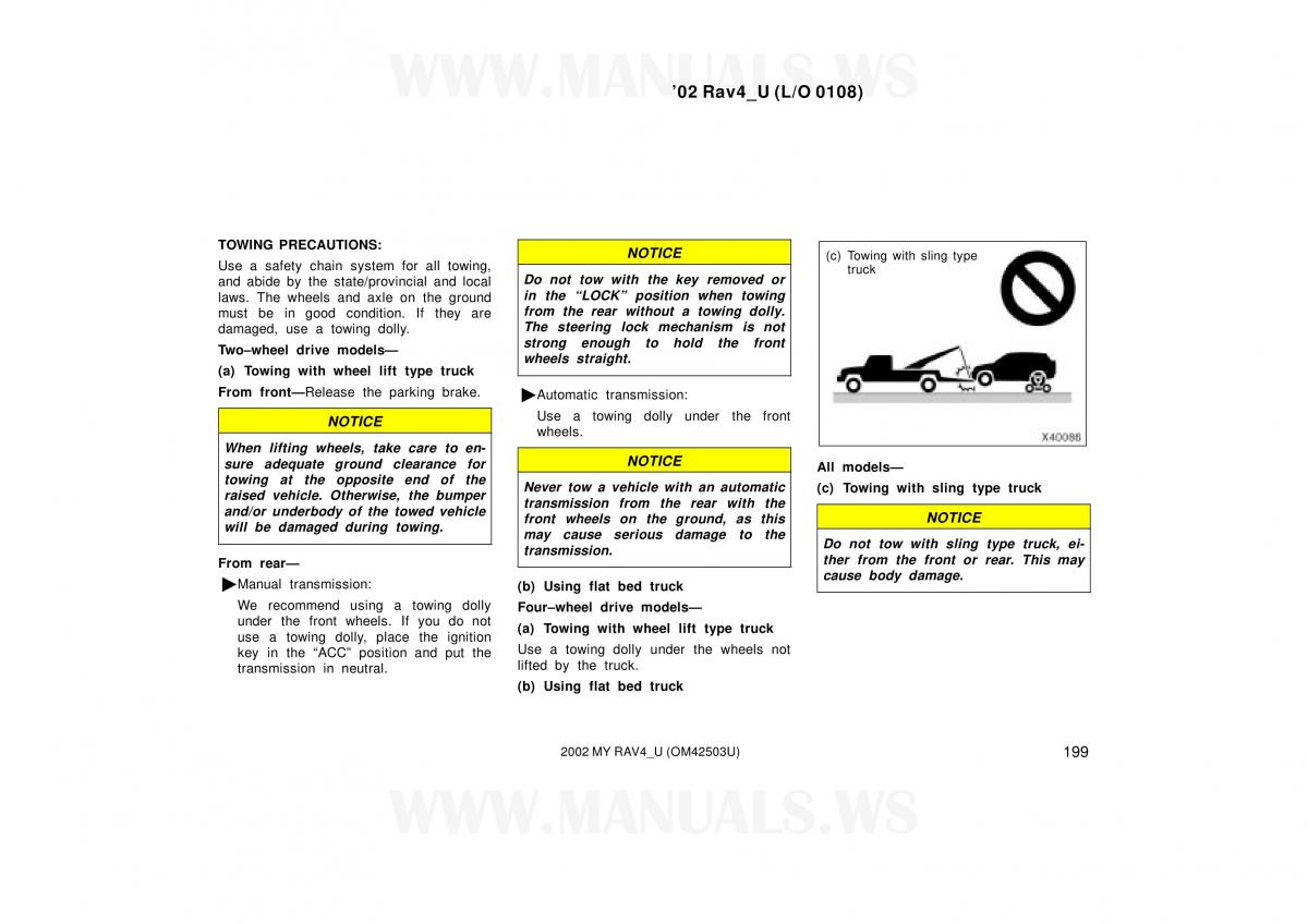 Toyota RAV4 II 2 owners manual / page 199