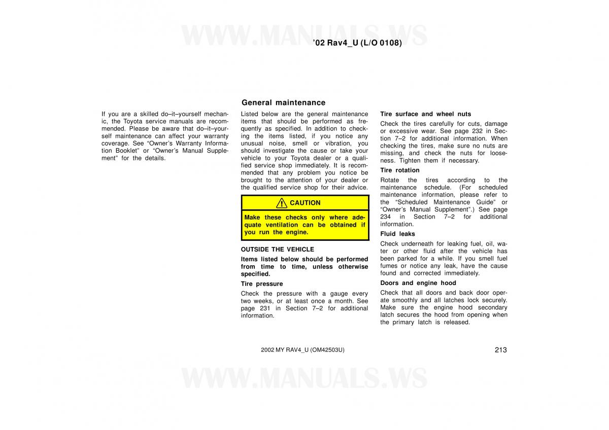 Toyota RAV4 II 2 owners manual / page 213