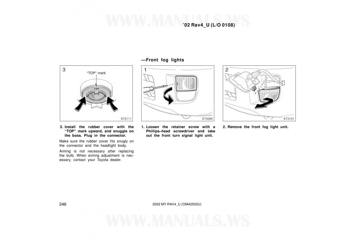 Toyota RAV4 II 2 owners manual / page 246