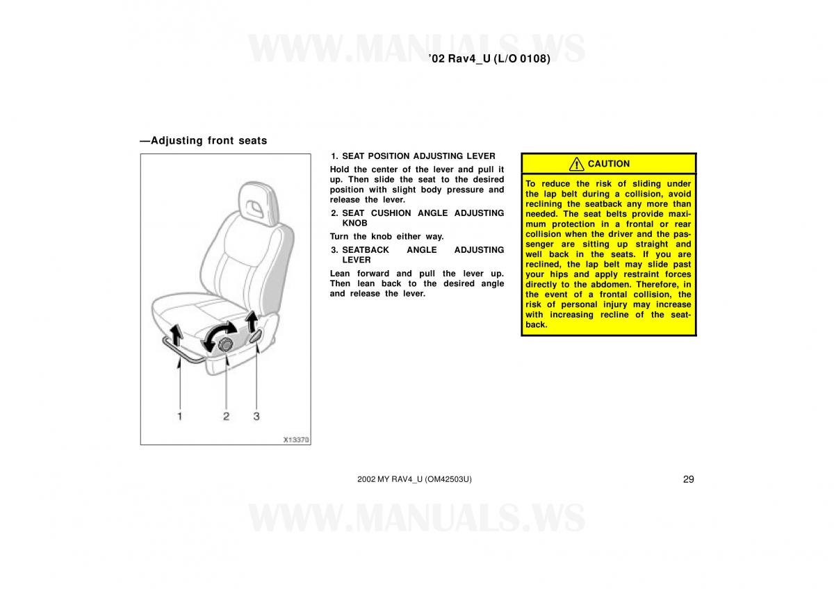 Toyota RAV4 II 2 owners manual / page 29