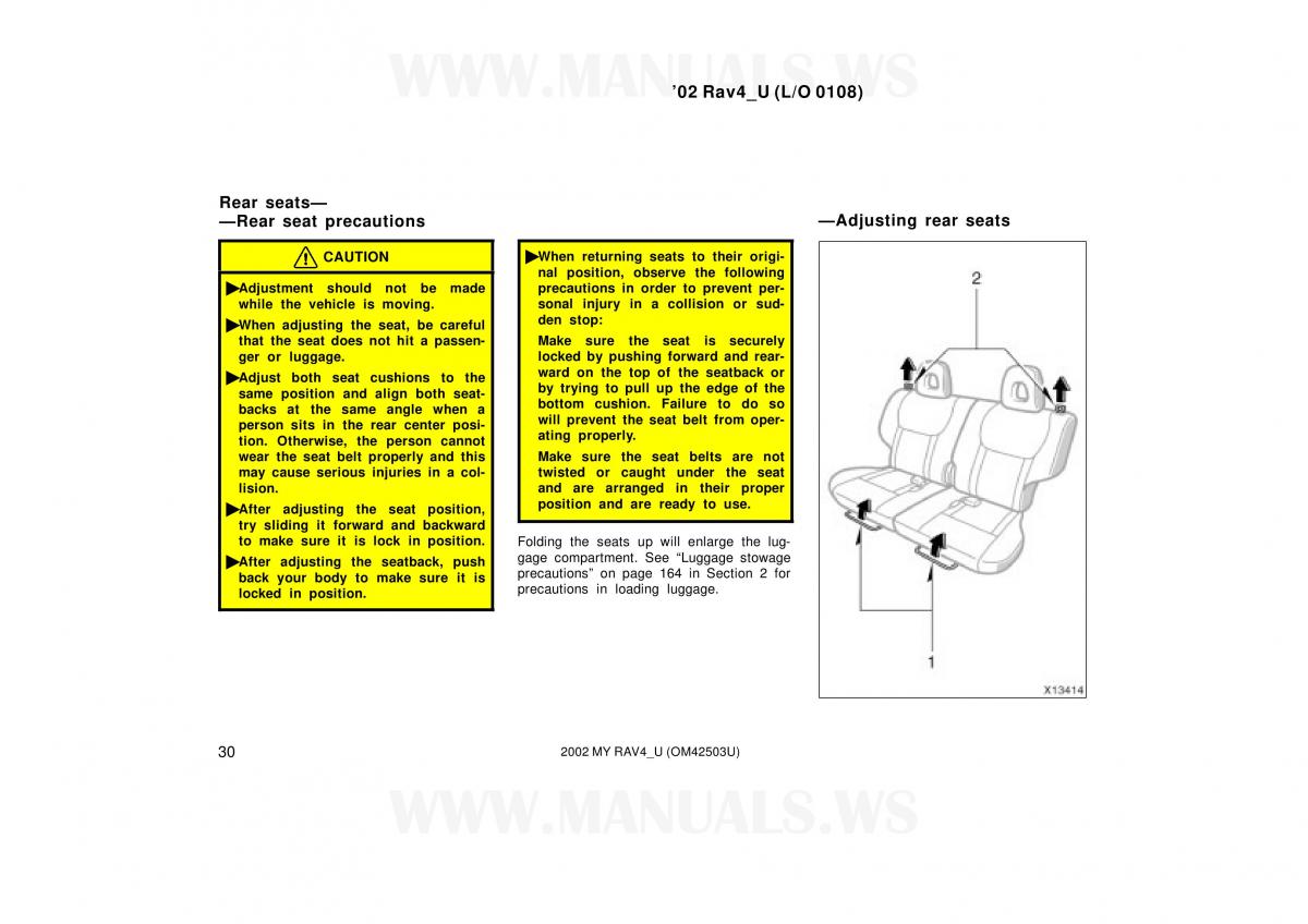 Toyota RAV4 II 2 owners manual / page 30