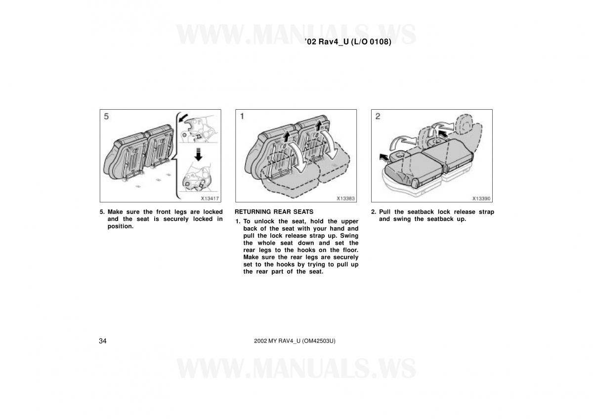 Toyota RAV4 II 2 owners manual / page 34