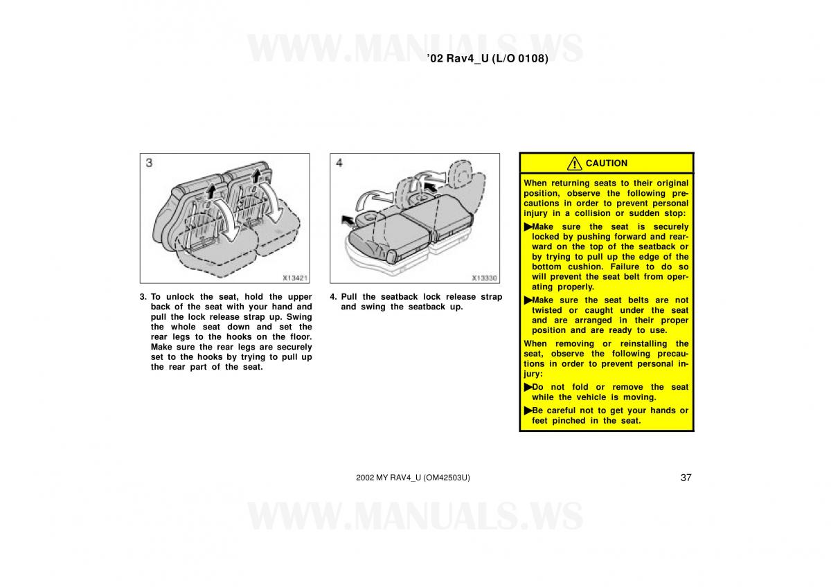 Toyota RAV4 II 2 owners manual / page 37