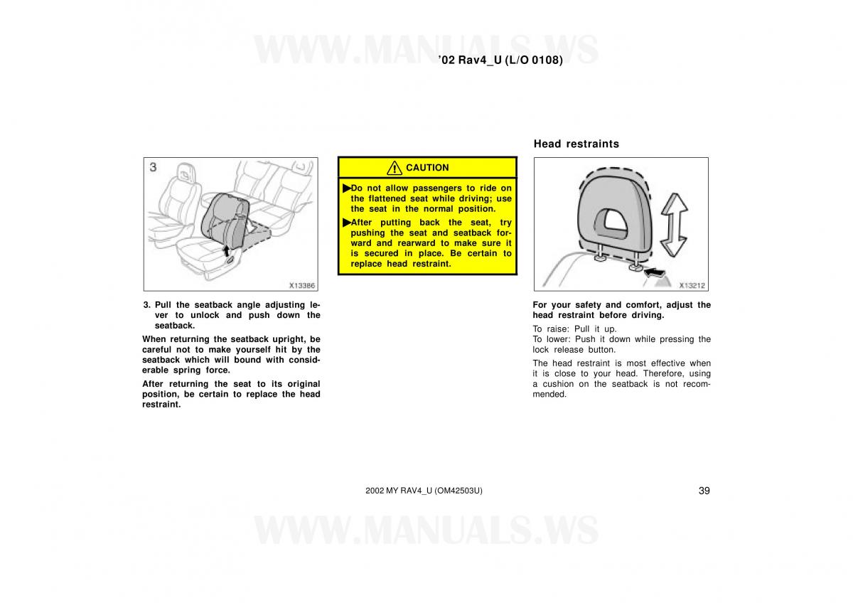 Toyota RAV4 II 2 owners manual / page 39