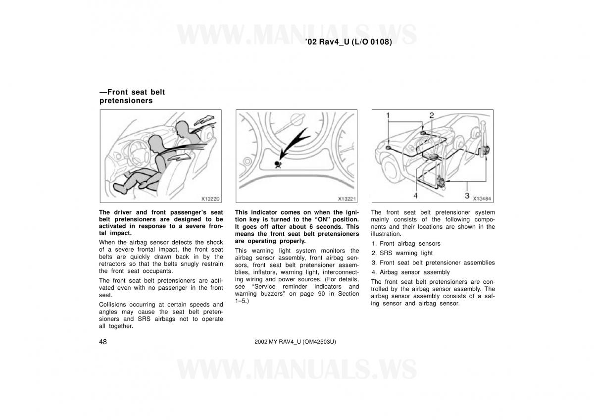 Toyota RAV4 II 2 owners manual / page 48