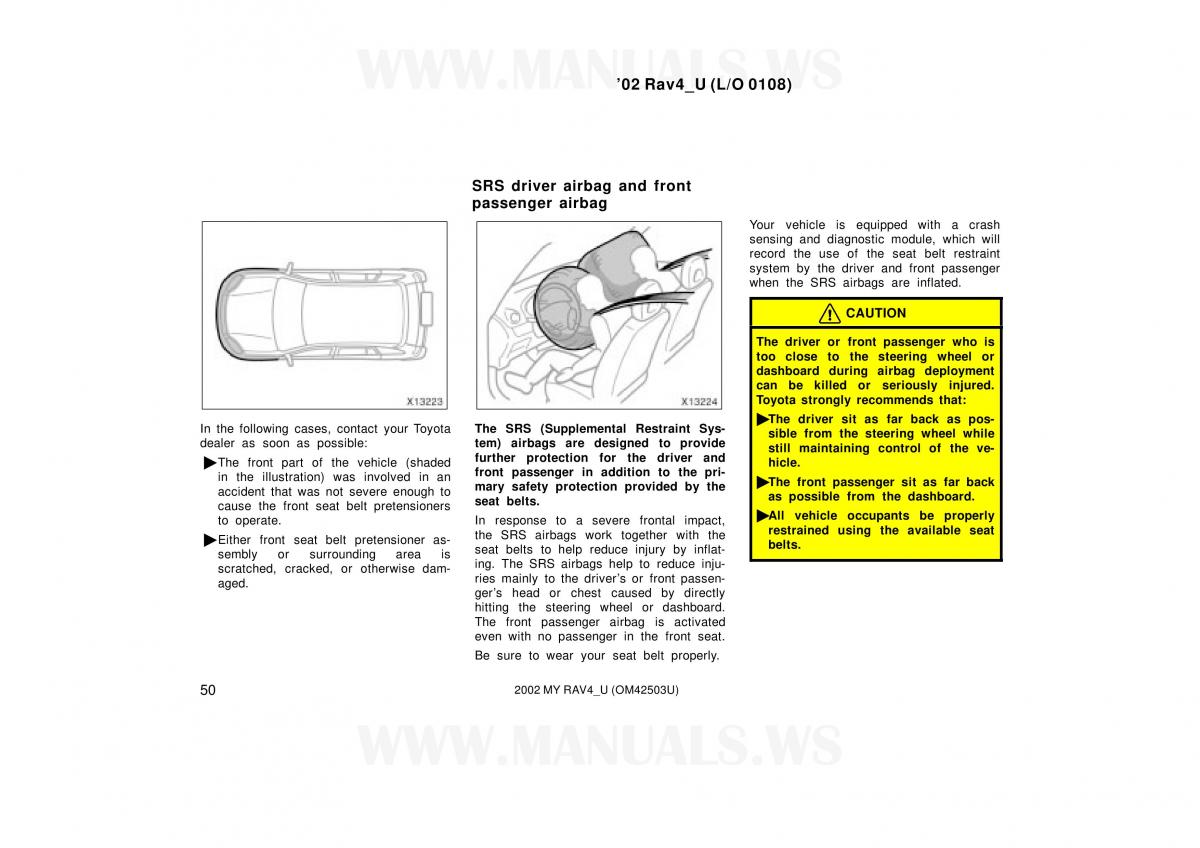 Toyota RAV4 II 2 owners manual / page 50