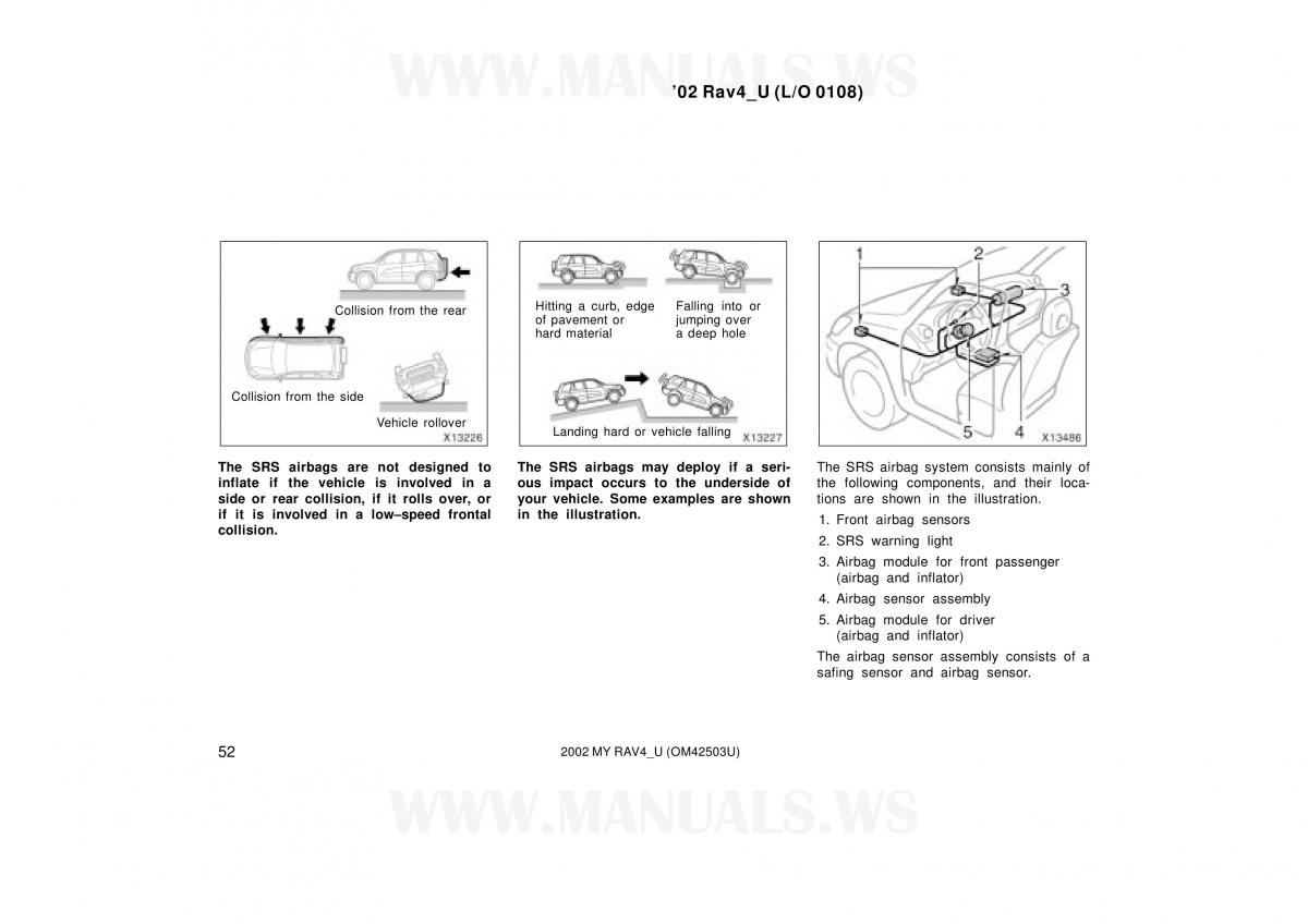 Toyota RAV4 II 2 owners manual / page 52