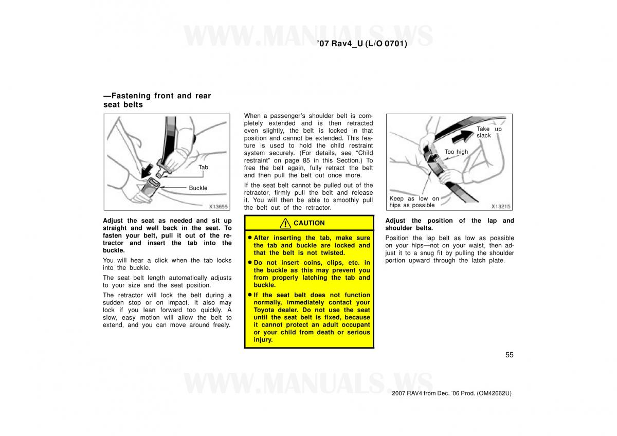 Toyota RAV4 III 3 owners manual / page 55