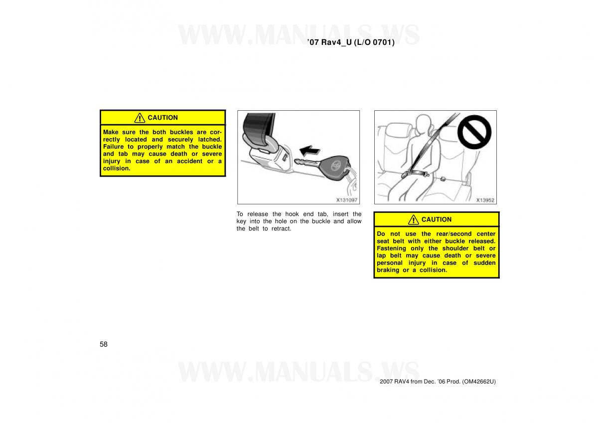 Toyota RAV4 III 3 owners manual / page 58