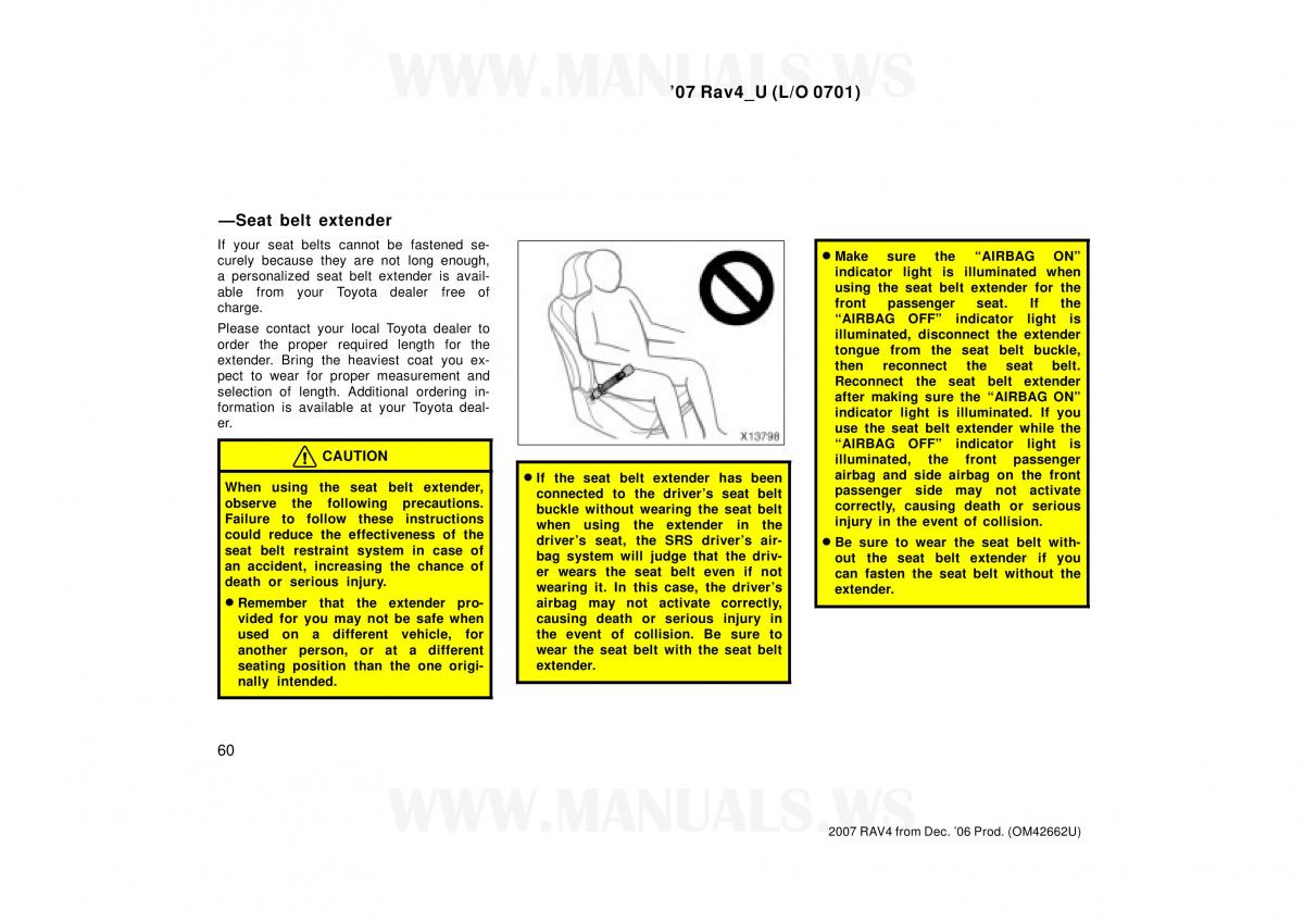 Toyota RAV4 III 3 owners manual / page 60