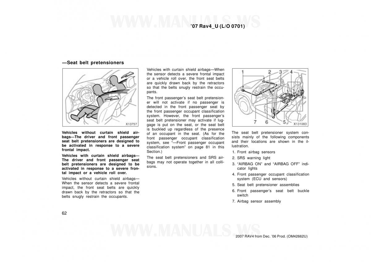 Toyota RAV4 III 3 owners manual / page 62